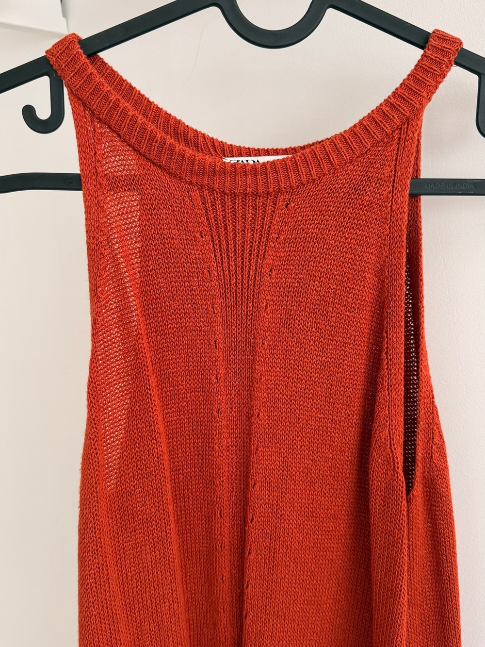 Zara Women's Sleeveless Knit Sweater Tank – Red
